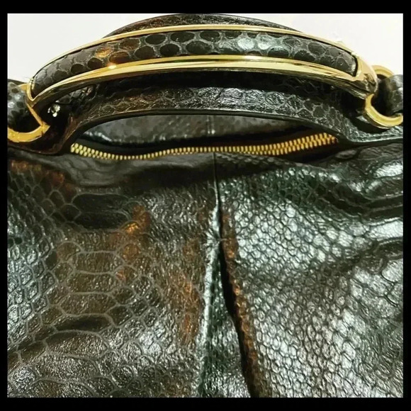 CC skye black reptile leather satchel handbag - Picture 13 of 14